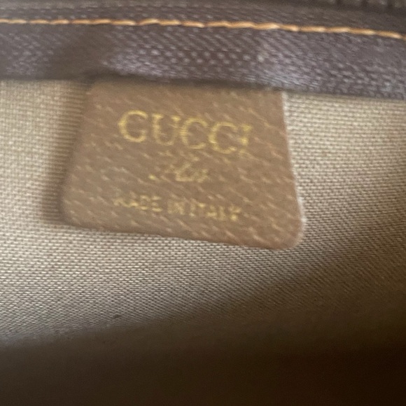 Auth Gucci Plus toiletry clutch bag // GUCCI Gucci Plus Leather PVC Brown Beige - Picture 16 of 17